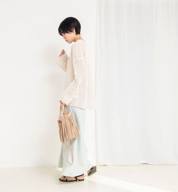 NOLLEY'S「《手洗い可能》ペーパーヤーンメッシュプルオーバー」|ニット・セーター|