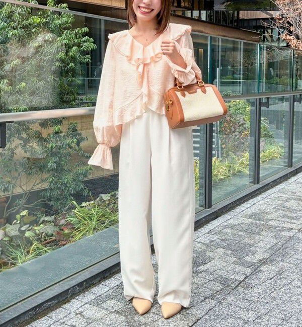 NOLLEY'S sophi「ウォッシャブルシアーラッフル羽織りブラウス」|シャツ・ブラウス|