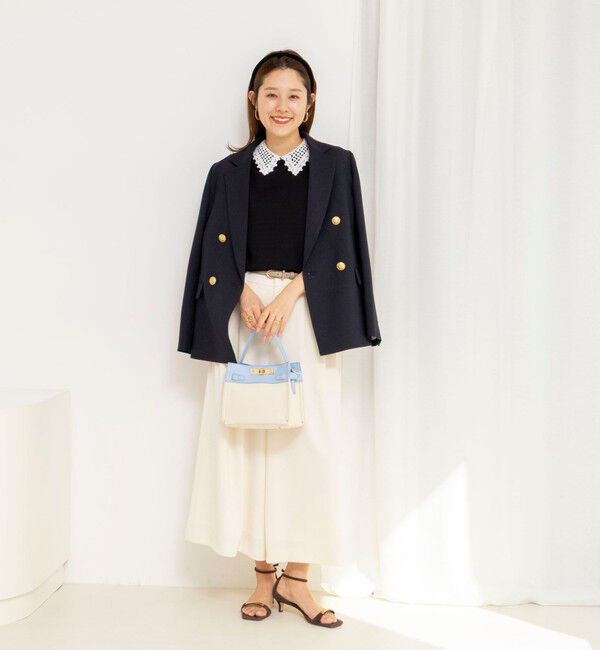 NOLLEY'S「【WEB＆一部店舗限定カラー】《手洗い可能》襟レース取り外し6分袖プルオーバー」|ニット・セーター|