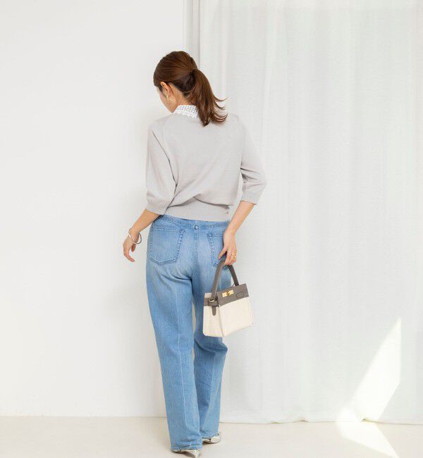 NOLLEY'S「【WEB＆一部店舗限定カラー】《手洗い可能》襟レース取り外し6分袖プルオーバー」|ニット・セーター|