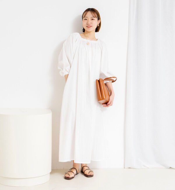 NOLLEY'S「【WEB限定】ウォッシャブルボリュームスリーブワンピース」|ワンピース|
