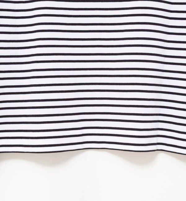 NOLLEY'S「【nolnol/ノルノル】ウォッシャブルシルケットボーダーショートT」|Tシャツ・カットソー|