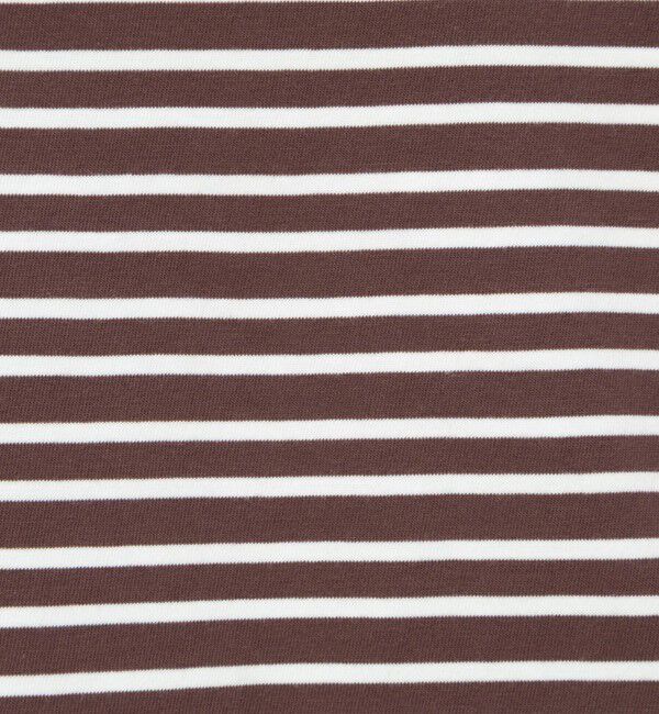 NOLLEY'S「【nolnol/ノルノル】ウォッシャブルシルケットボーダーショートT」|Tシャツ・カットソー|