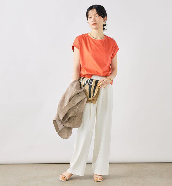 NOLLEY'S「ウォッシャブルワイドノースリーブTシャツ」|Tシャツ・カットソー|