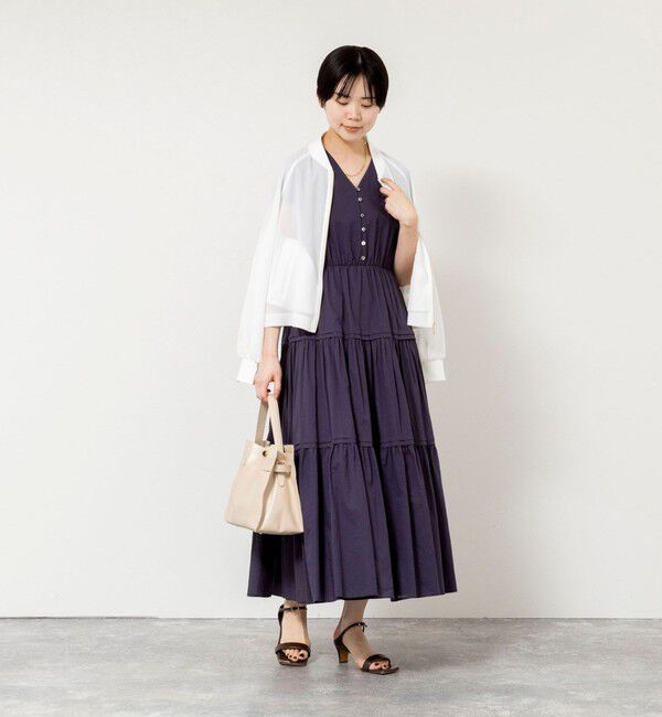 NOLLEY'S sophi「ウォッシャブルコットンティアードマキシワンピース」|ワンピース|