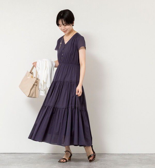 NOLLEY'S sophi「ウォッシャブルコットンティアードマキシワンピース」|ワンピース|