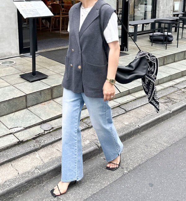 Rie Miller「《5サイズ展開》【RM denim】センタープレス裾デザインデニム」|デニム|
