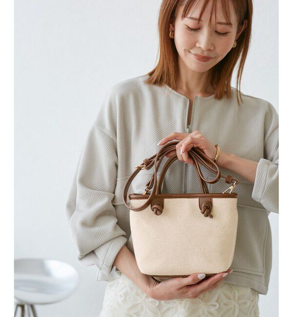 ROPE PICNIC PASSAGE「ノットハンドルキャンバスコンビミドルトート＆ショルダーバッグ」|トートバッグ|