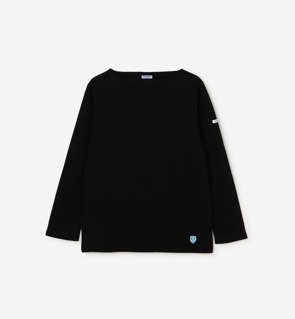 ORCIVAL「ORCIVAL | コットンロード ボートネックフレンチバスクTシャツ WOMEN」|Tシャツ・カットソー|BLACK