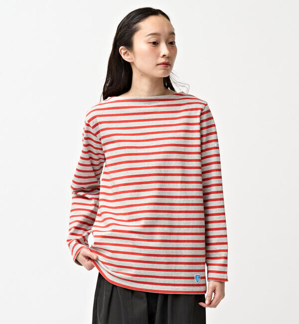 ORCIVAL「ORCIVAL | コットンロード ボートネックフレンチバスクTシャツ WOMEN」|Tシャツ・カットソー|