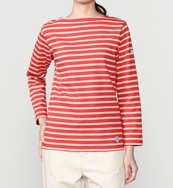 ORCIVAL「ORCIVAL | コットンロード ボートネックフレンチバスクTシャツ WOMEN」|Tシャツ・カットソー|