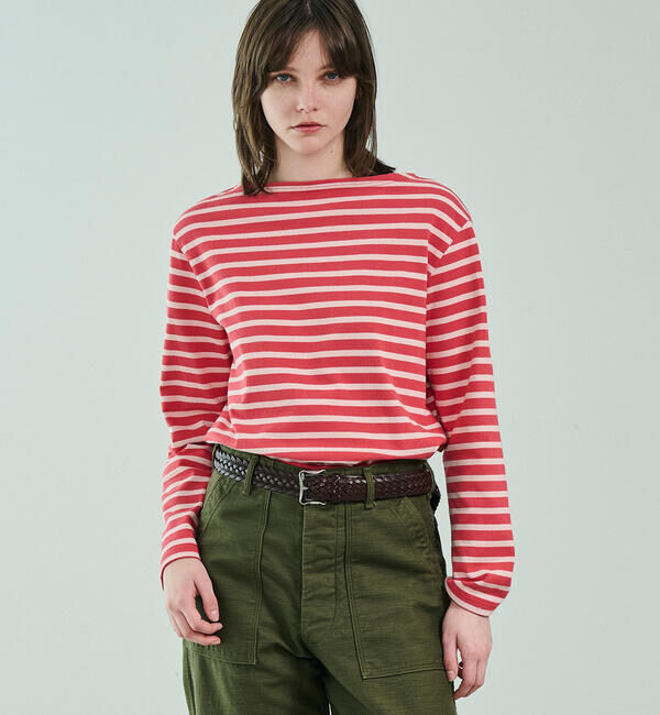 ORCIVAL「ORCIVAL | コットンロード ボートネックフレンチバスクTシャツ WOMEN」|Tシャツ・カットソー|