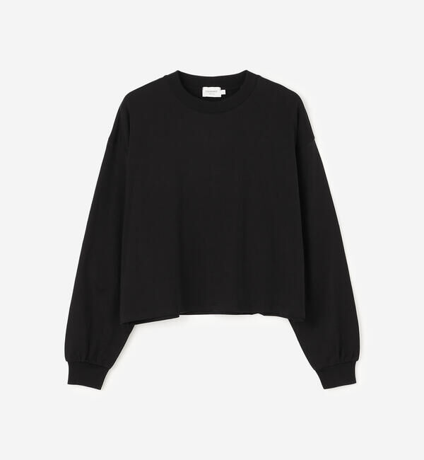 handvaerk「handvaerk | 60/2 クルーネック 長袖Tシャツ WOMEN」|Tシャツ・カットソー|BLACK
