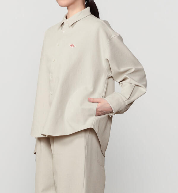 DANTON「DANTON | カルゼ レギュラーカラー長袖シャツ WOMEN」|シャツ・ブラウス|