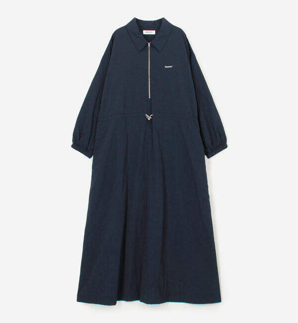 GYMPHLEX「Gymphlex | ナイロンタフタ ギャザーワンピース WOMEN」|ワンピース|NAVY