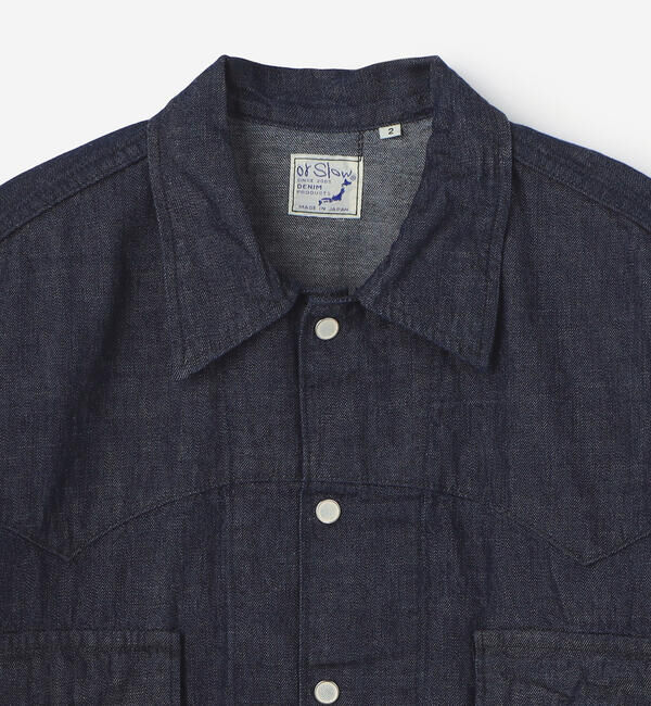  「orSlow | SHORT WESTERN SHIRT JACKET WOMEN」|デニムジャケット|