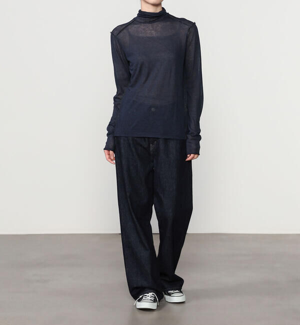  「UNFIL | コットンカシミア タートルネックTシャツ WOMEN」|ニット・セーター|