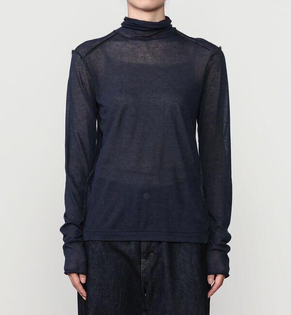  「UNFIL | コットンカシミア タートルネックTシャツ WOMEN」|ニット・セーター|