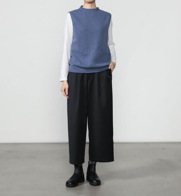 Morris & Sons「MORRIS & SONS | ワイドクロップド イージーパンツ WOMEN」|チノ|