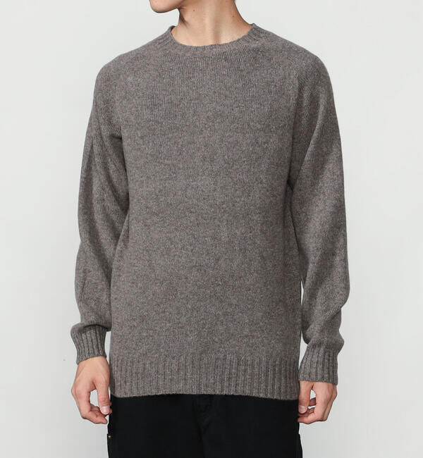 Morris & Sons「MORRIS & SONS | ジーロンラム クルーネックニット MEN」|ニット・セーター|BROWN系1