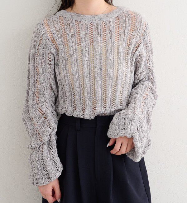  「【4色展開】B ルーズスリーブニットプルオーバー」|その他|