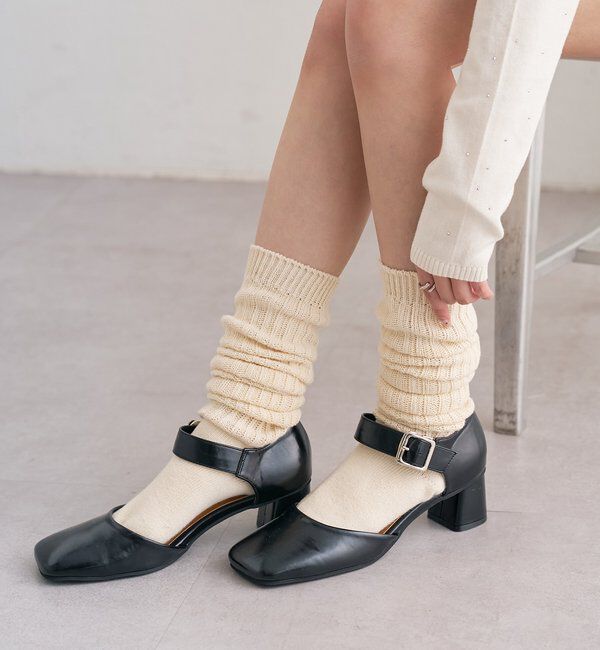  「バックルスクエアパンプス」|パンプス|