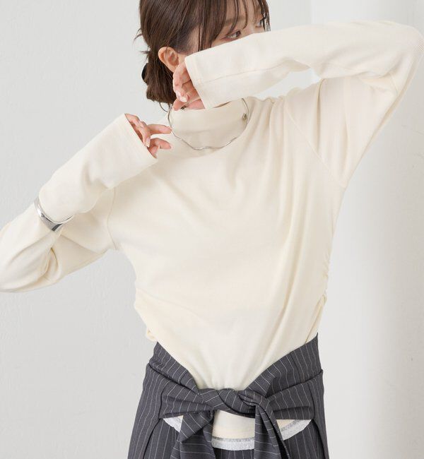  「長袖プレート付きハイネックカットソー」|Tシャツ・カットソー|