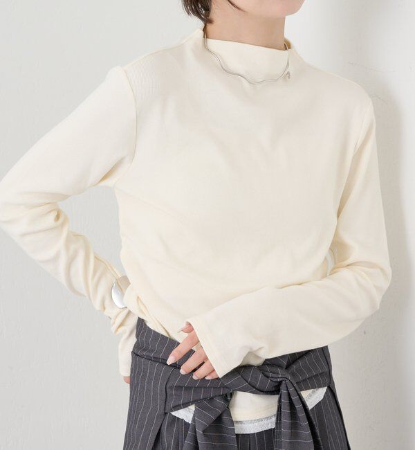  「長袖プレート付きハイネックカットソー」|Tシャツ・カットソー|