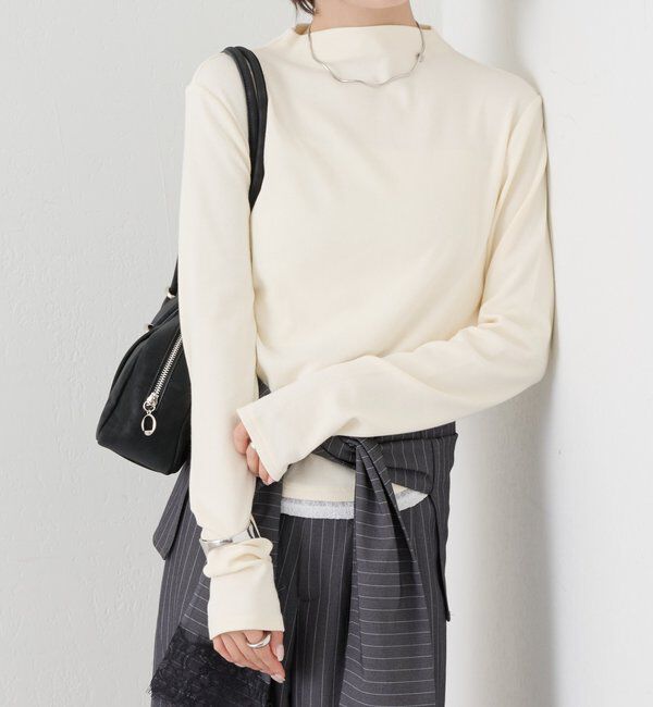  「長袖プレート付きハイネックカットソー」|Tシャツ・カットソー|