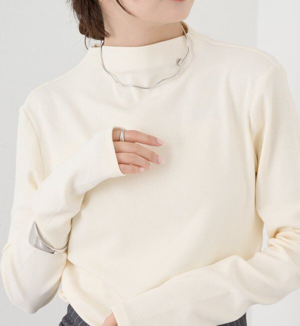  「長袖プレート付きハイネックカットソー」|Tシャツ・カットソー|