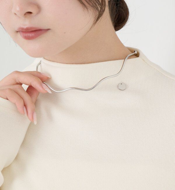  「長袖プレート付きハイネックカットソー」|Tシャツ・カットソー|