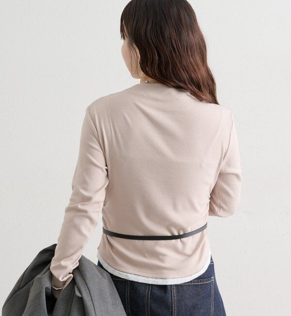  「長袖プレート付きハイネックカットソー」|Tシャツ・カットソー|