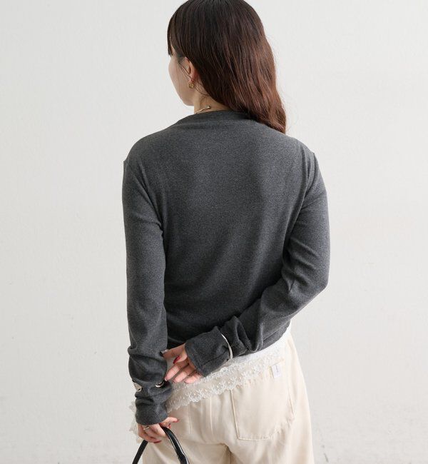  「長袖プレート付きハイネックカットソー」|Tシャツ・カットソー|