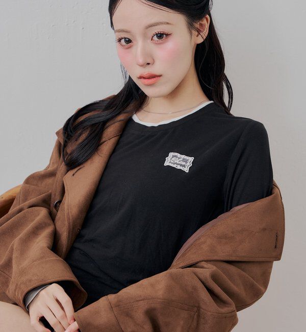  「レイヤードシアーT」|Tシャツ・カットソー|ブラック