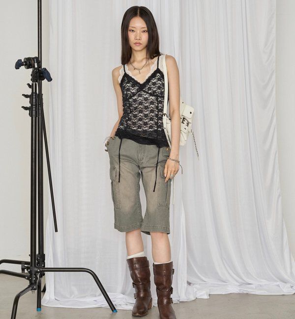  「【26AW LOOK掲載品番】レースガーターキャミ」|キャミソール|