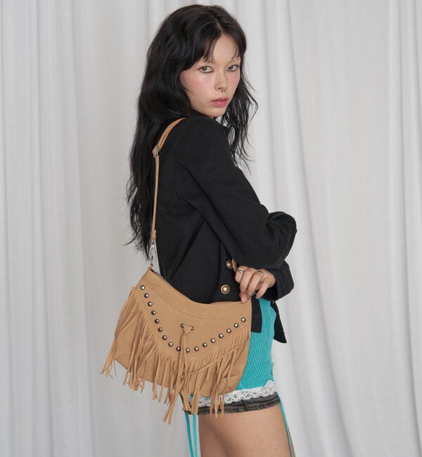  「【26AW LOOK掲載品番】【WEB限定】フリンジスタッズショルダーバッグ」|ショルダー・メッセンジャー|