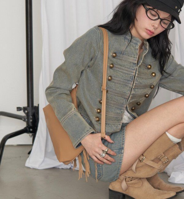  「【26AW LOOK掲載品番】【WEB限定】フリンジスタッズショルダーバッグ」|ショルダー・メッセンジャー|