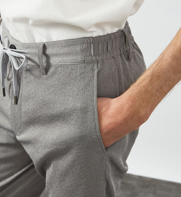 ABAHOUSE「【セットアップ対応】 PE-wrinkle ワッシャー イージースラックス /ス」|スラックス|