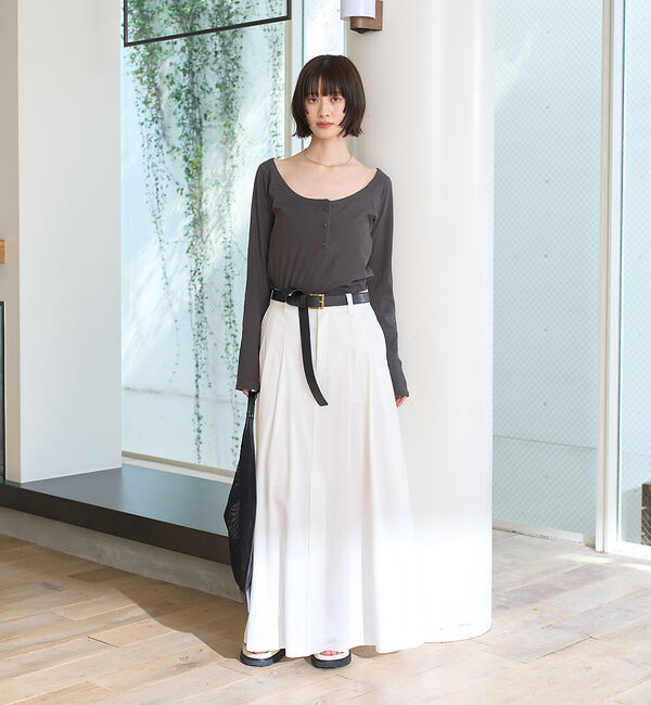 Rouge vif「コットンヘンリーネックプルオーバー」|Tシャツ・カットソー|