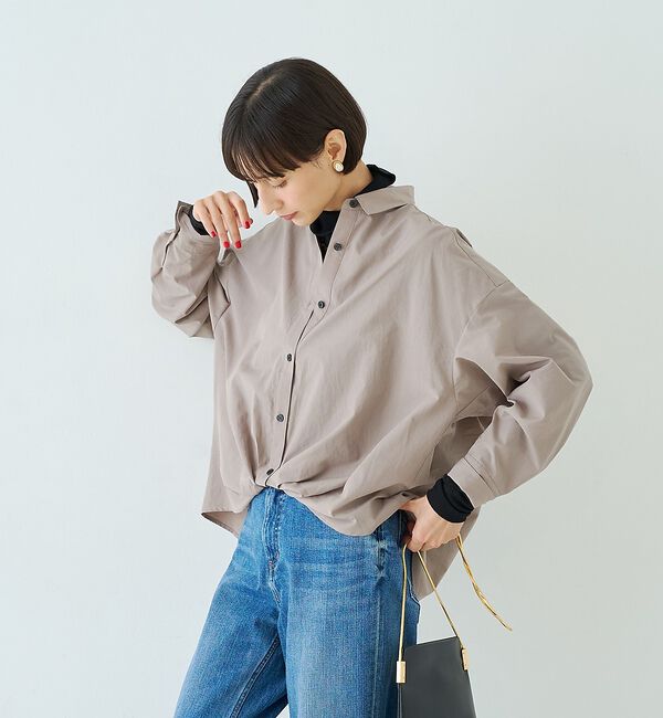 Rouge vif「ポリエステルコットンツイストシャツ」|シャツ・ブラウス|