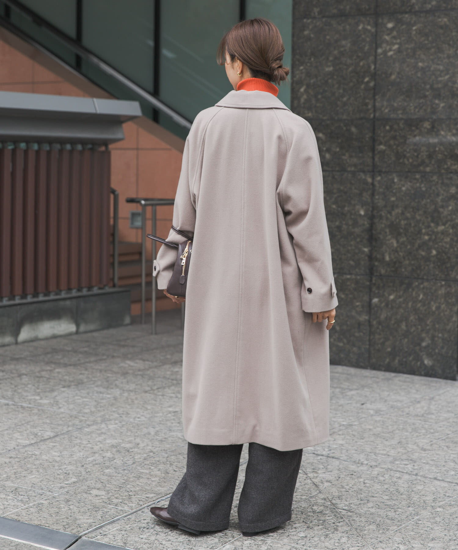 URBAN RESEARCH DOORS「ウール100バルマカーンコート」|ノーカラーコート|