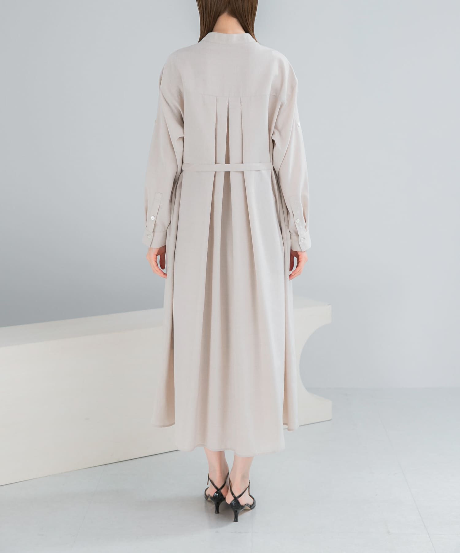 URBAN RESEARCH ROSSO「ウォッシャブルリネンライクシャツワンピース」|ワンピース|