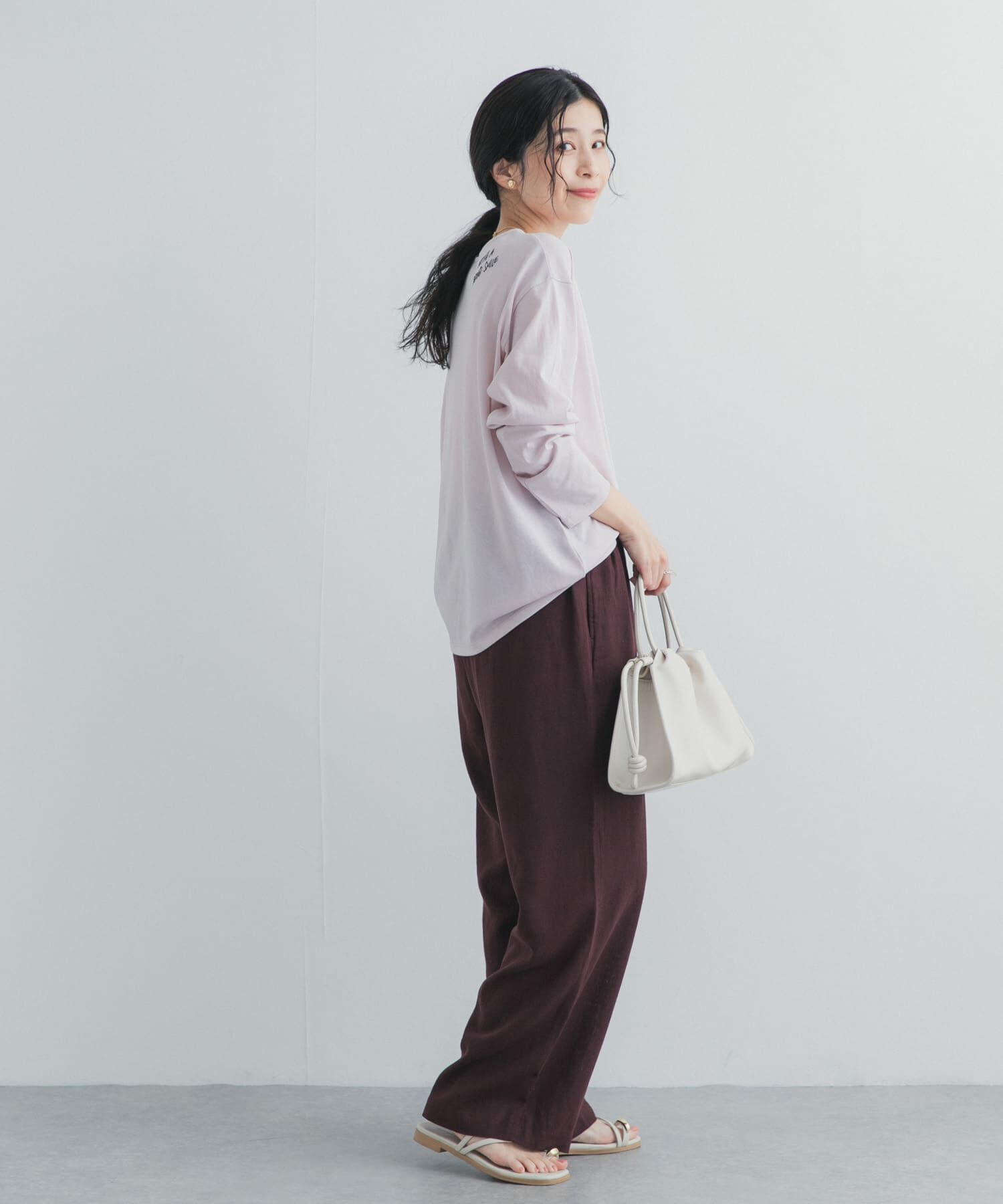 URBAN RESEARCH DOORS「バック刺繍ロングスリーブTシャツ」|Tシャツ・カットソー|