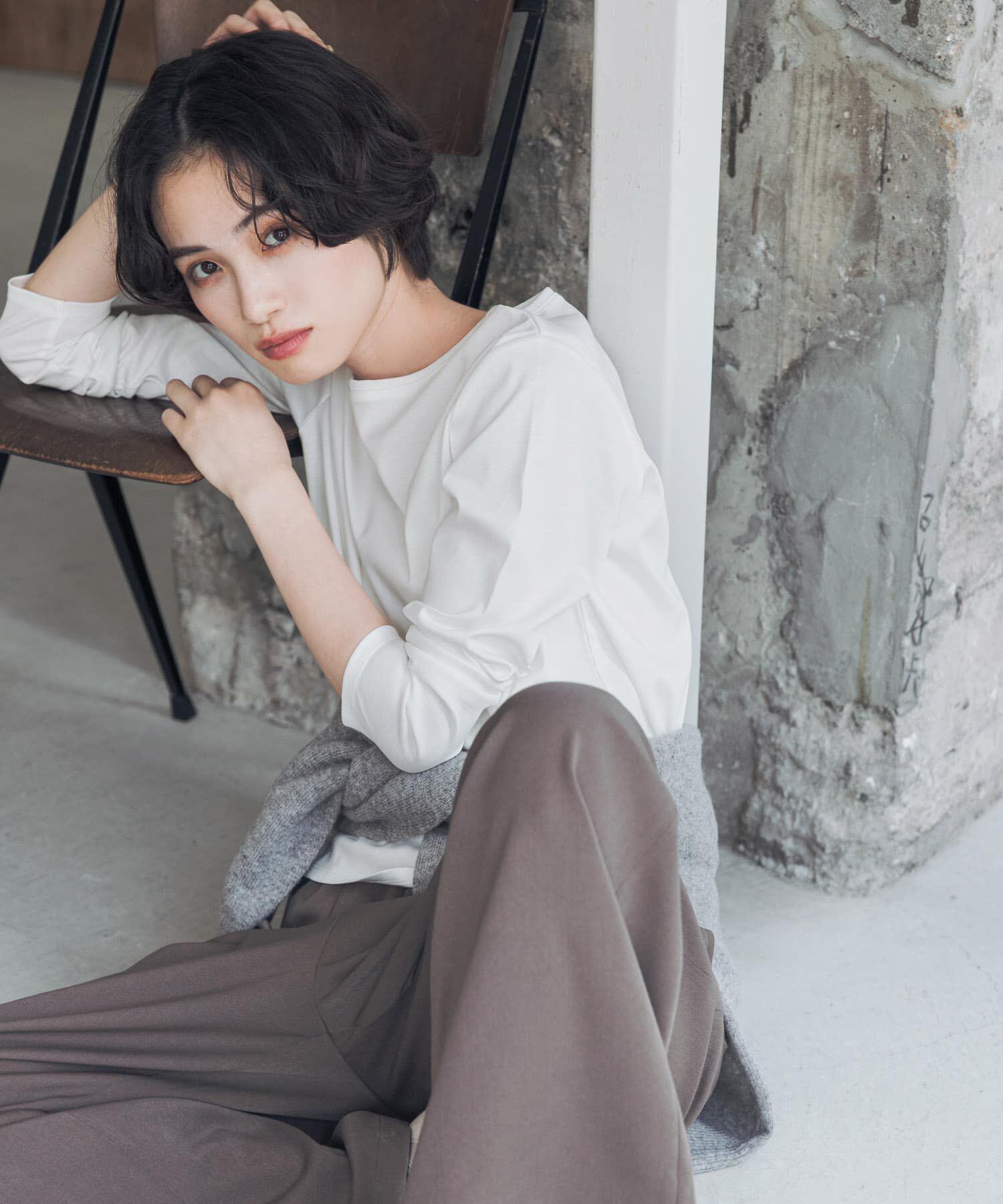 URBAN RESEARCH DOORS「『UVｶｯﾄ/ｲｰｼﾞｰｹｱ/抗菌防臭』『UR TECH』完声ｼﾙｹｯﾄﾛﾝｸﾞ  」|Tシャツ・カットソー|