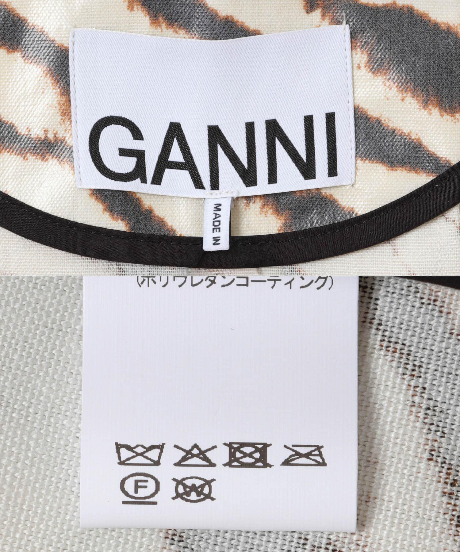 URBAN RESEARCH「GANNI　PRINTED LAMINATED BARN JACKET」|ノーカラーコート|