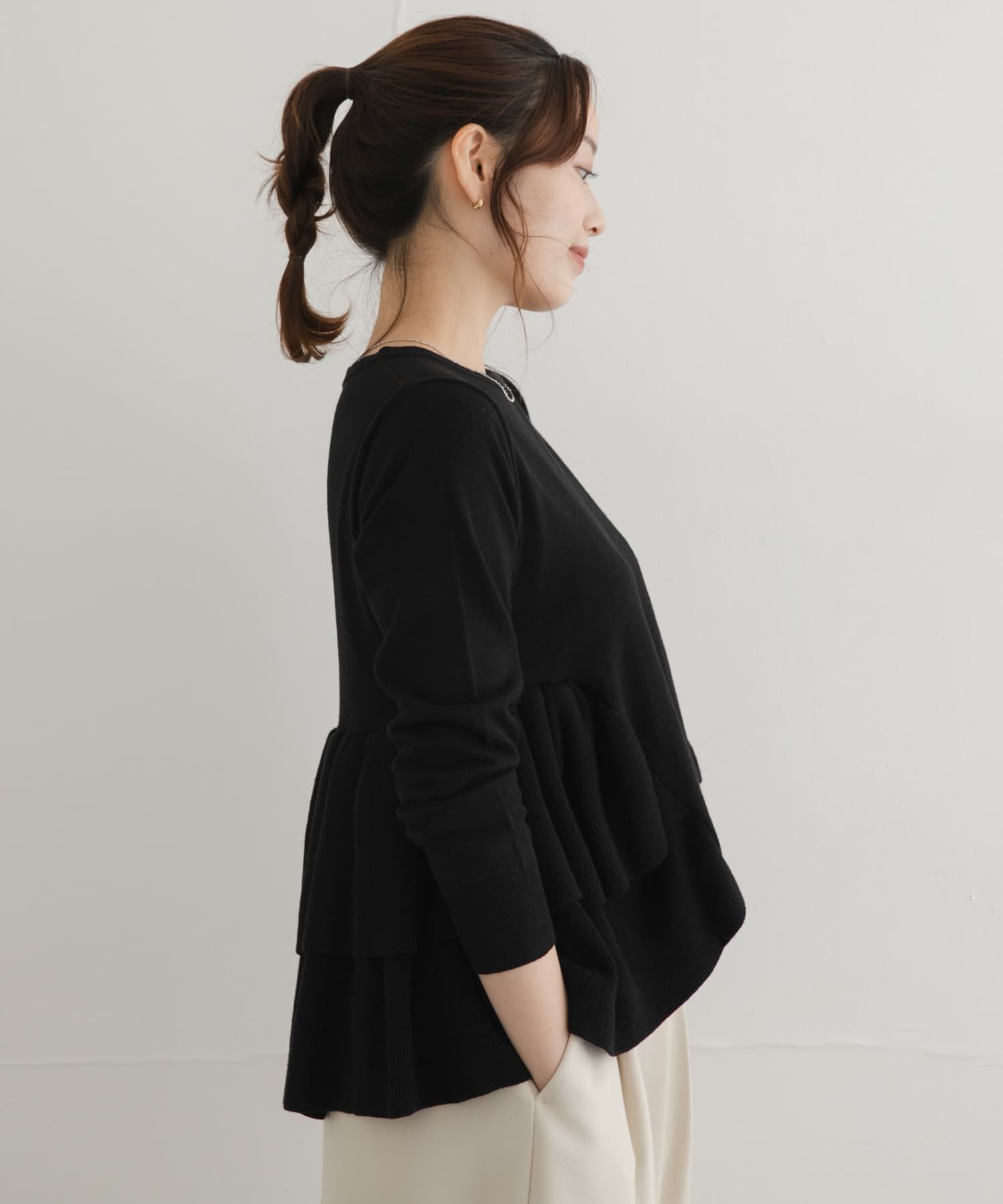 Sonny Label 「『WEB限定』フリルペプラムニットプルオーバー」|ニット・セーター|