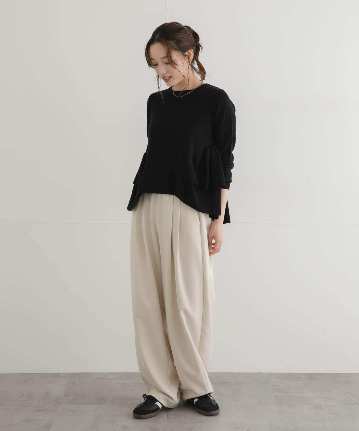 Sonny Label 「『WEB限定』フリルペプラムニットプルオーバー」|ニット・セーター|