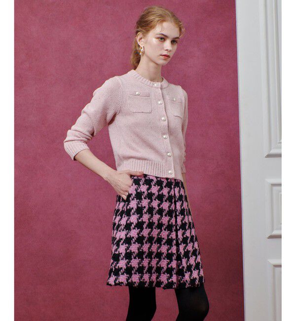 LOULOU WILLOUGHBY「【LOULOU WILLOUGHBY】ロービング千鳥タックミニスカート」|スカート|