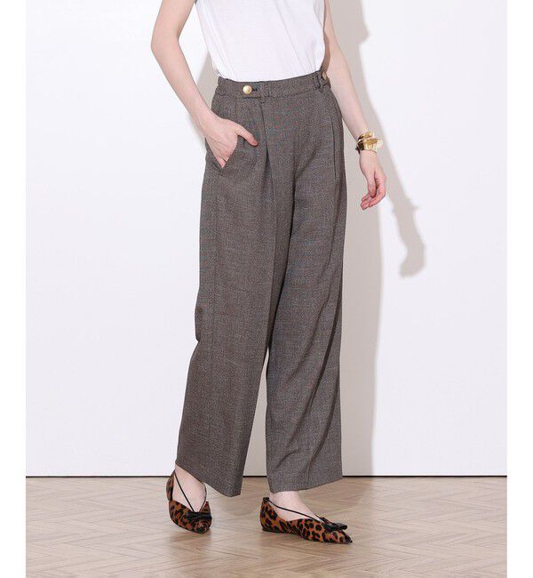 allureville「【Oggi.jp掲載】PLUM MIX タックパンツ」|チノ|