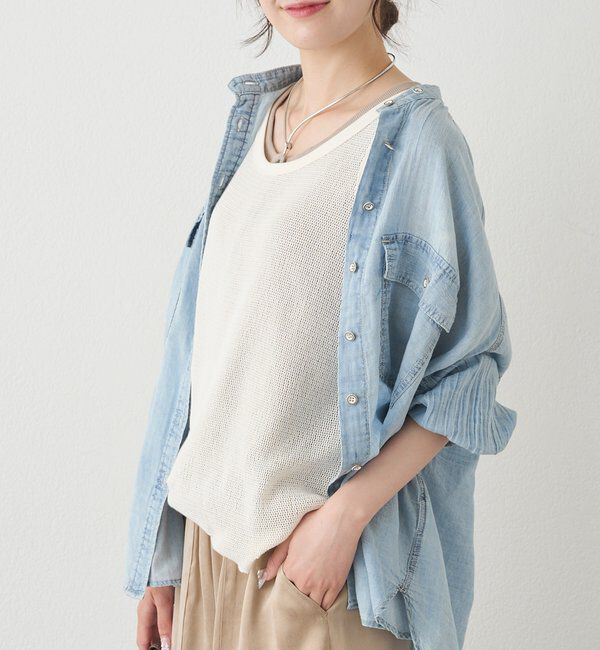  「コットンメッシュタンクトップ」|タンクトップ|